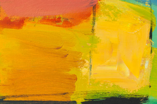 istock Abstract painted green yellow and orange art backgrounds. 531564522