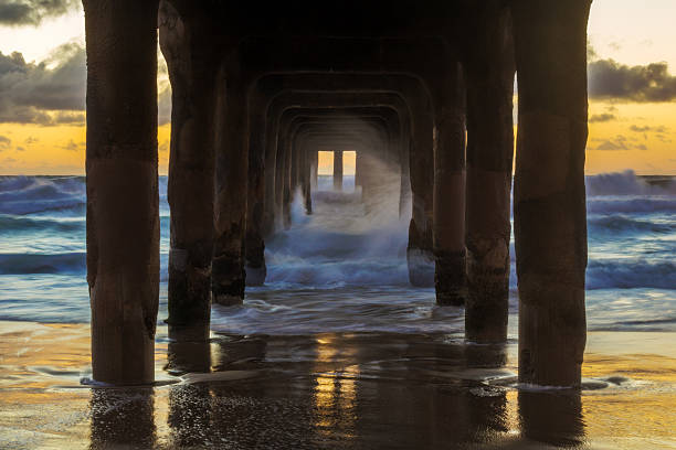 istock Sunset Under a Pier on the Ocean 531564790