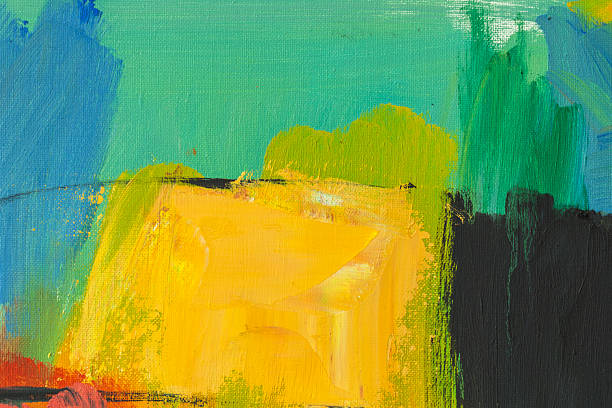 istock Abstract painted green yellow and blue art backgrounds. 531565058
