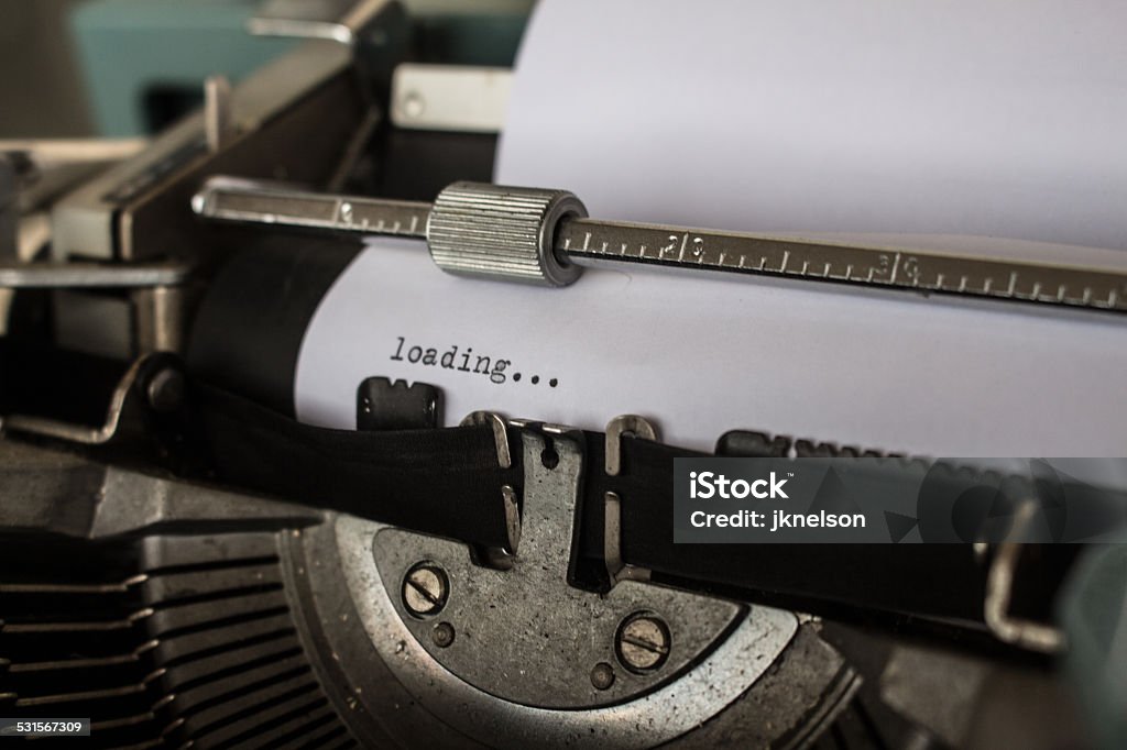 Incoming Message Typewriter Typewriter Displaying Loading Message Stock Photo - Download Image Now ...