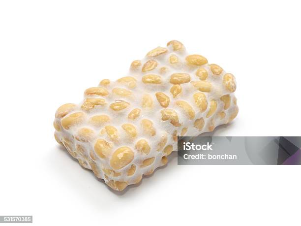 Fresh Tempeh Isolated On White Background Stock Photo - Download Image Now - Tempeh, White Background, 2015