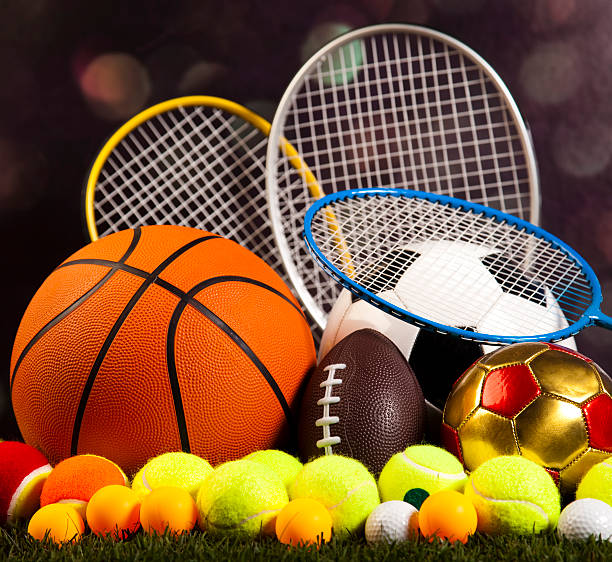 istock Sports balls with equipment 531580043