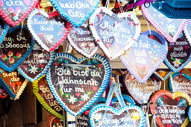 Gingerbread Hearts on Beer Fest stock photo