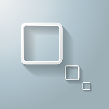 Abstract rectangle speech bubble on the grey background. Eps 10 vector file..