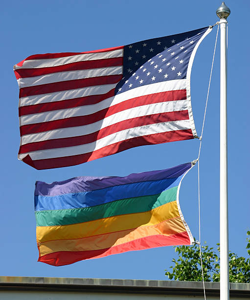 istock American and Gay Pride Flags 531584583