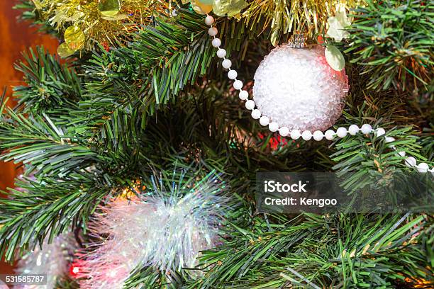 Christmas Tree On A Brown Background Stock Photo - Download Image Now - 2015, Brown Background, Celebration