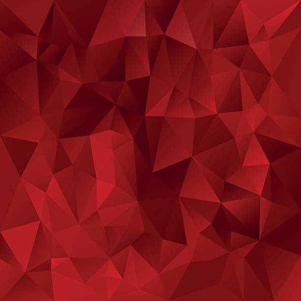 glowing red polygonal triangular pattern background vector polygonal background with irregular tessellations pattern - triangular design in valentine day colors - glowing dark red garnet stock illustrations