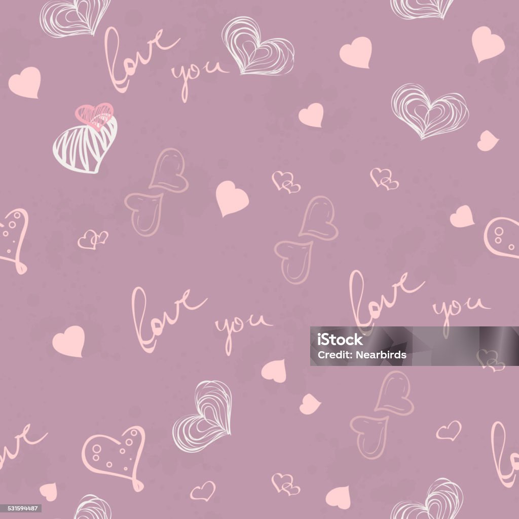 Seamless texture for Valentine's Day Seamless texture for Valentine's Day with hearts and inscriptions 2015 stock vector