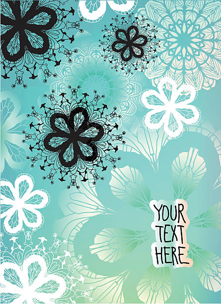 Floral Background for Text vector art illustration