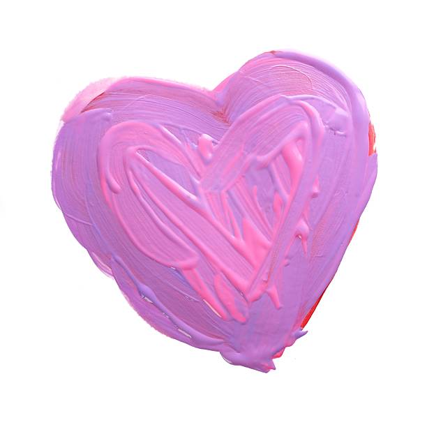 istock Purple and pink painted heart 531598325
