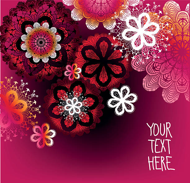 Floral Background for Text vector art illustration