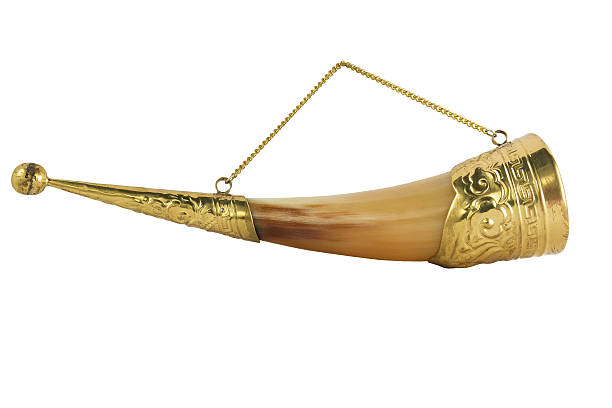 istock Souvenir  made from cow horns, wine vessel. 531600771