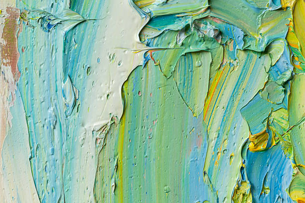 istock Abstract painted green yellow and blue art backgrounds. 531602802