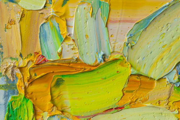 istock Abstract painted green yellow and blue art backgrounds. 531604070