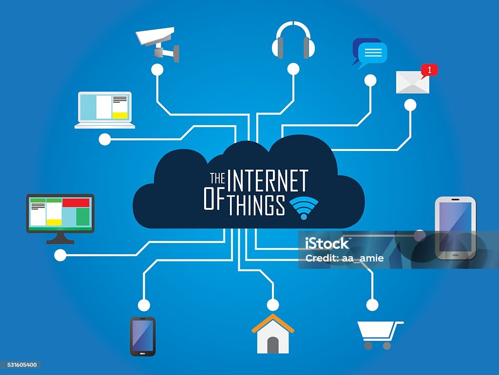 internet of things internet of things icons and illustration Boredom stock vector