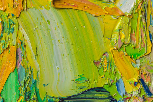 istock Abstract painted green yellow and blue art backgrounds. 531605464