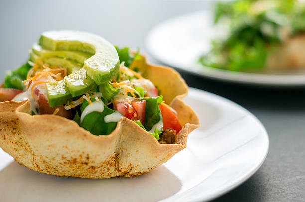 Tortilla bowl salad