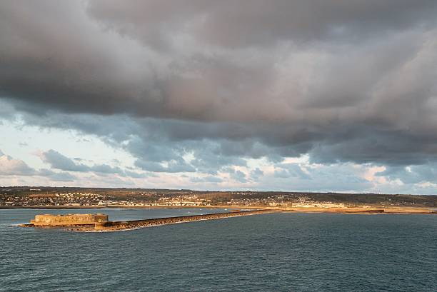 Cherbourg Inner Harbor Fortress and Jetty