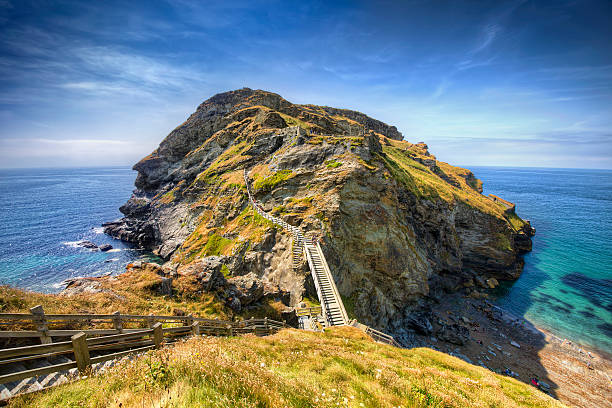 Tintagel From Tintagel, Cornwall arthurian legend stock pictures, royalty-free photos & images