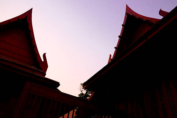 istock Thai roof style against blue sky 531607862