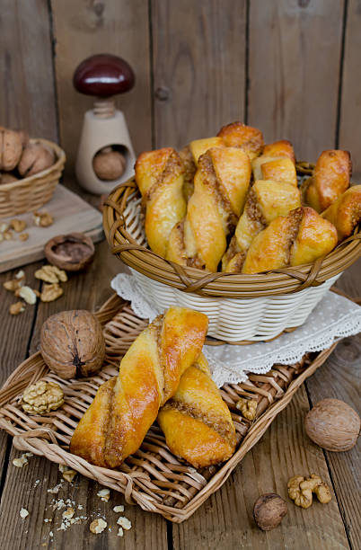 istock Homemade pastries with cheese and walnut stuffing 531608093