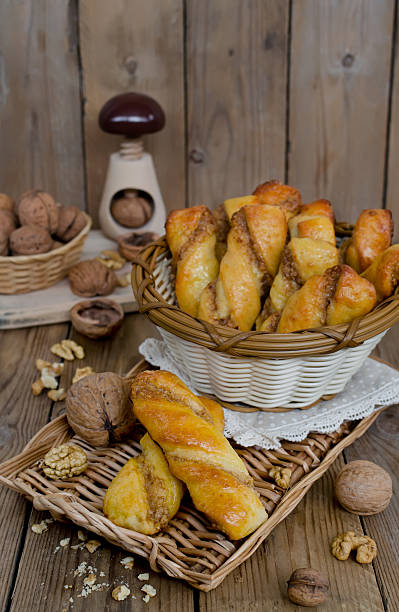 istock Homemade pastries with cheese and walnut stuffing 531608097