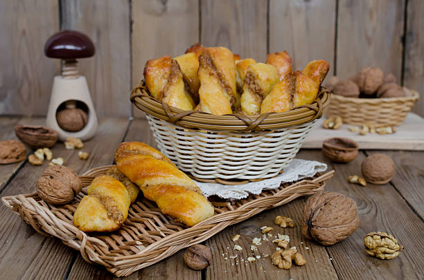istock Homemade pastries with cheese and walnut stuffing 531608103