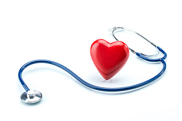istock Red heart with stethoscope isolated on white background 531608748