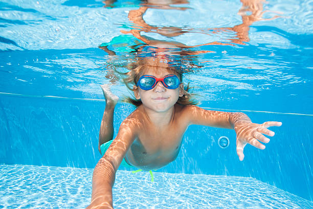 istock Boy swimming in the pool 531608881