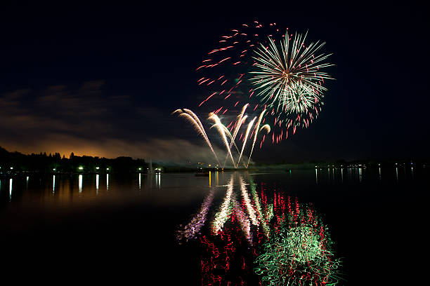 istock Fireworks on Canada Day at Wascana Lake in Regina 531610014
