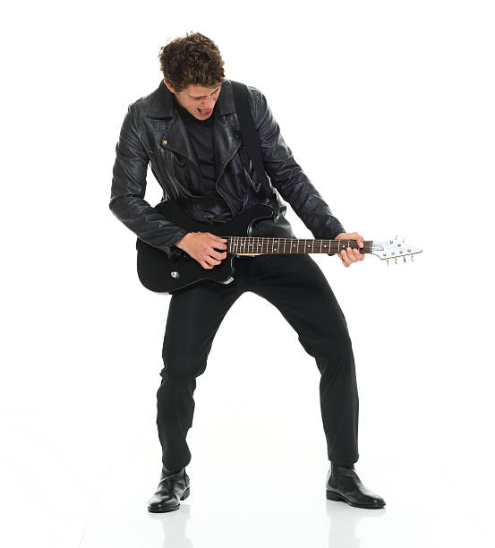 istock Smiling casual man playing guitar 531610154