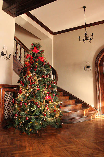 istock Christmas tree in traditional country house 531610703
