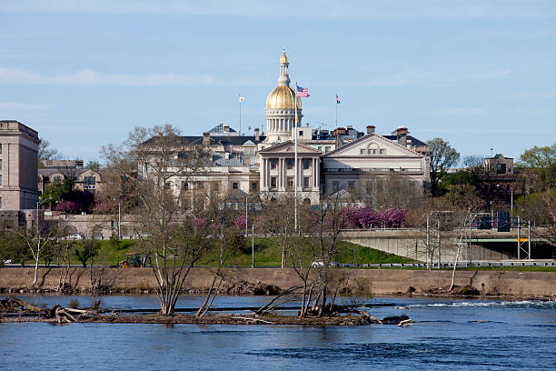 bâtiment du capitole de l'état du new jersey à trenton - new jersey trenton new jersey state capitol building government photos et images de collection