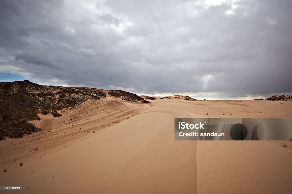 Sinai Desert Landscape of Sinai Desert with cloudy sky. 2015 Stock Photo