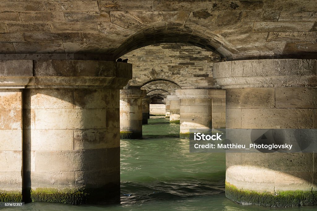 View underneath a bridge in Paris 2015 Stock Photo