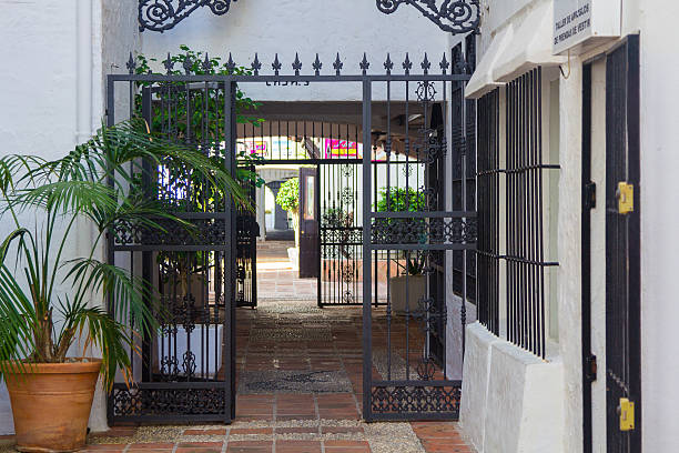 istock Typical entrance to a courtyard, with bars, Malaga Spain 531614497