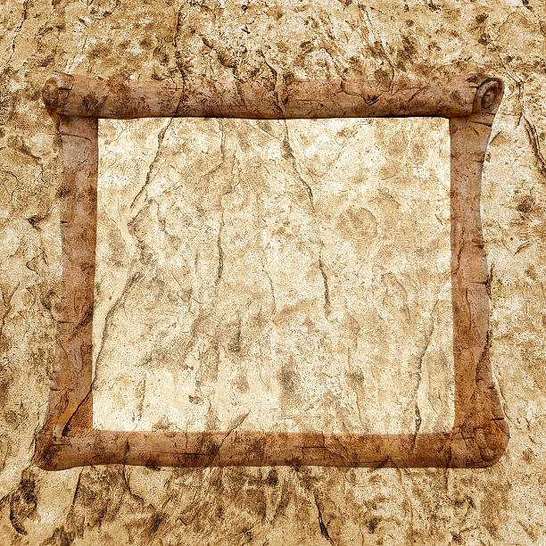 istock Decorative frame, sculpture in the form of an ancient scroll 531614597