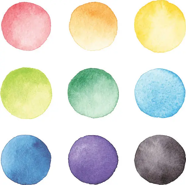 Vector illustration of Watercolor Dots