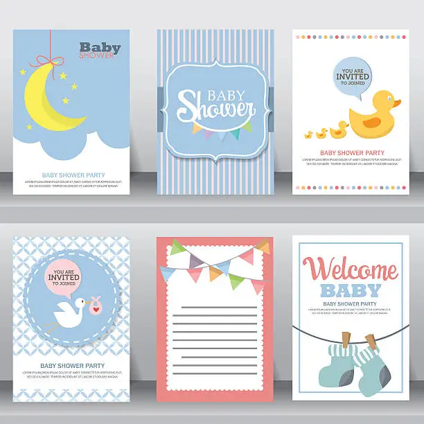 Vector illustration of cute baby background, vector