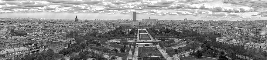 A panoramic view from the rooftops of the Montparnasse Tower