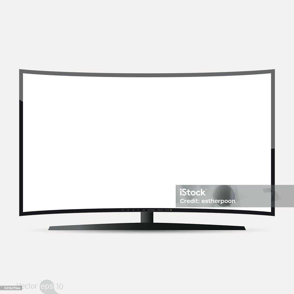 Curved Display Vector Curved Tv Screen Vector Stock Illustration - Download Image Now - Arts ...