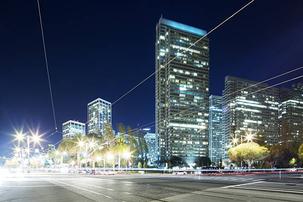 istock road with tramway in san francisco at night 531623738