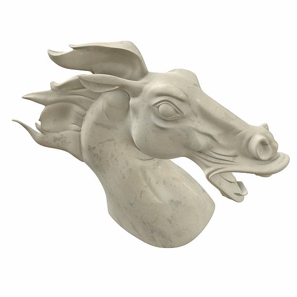 istock Horse statue torso. 3d illustration 531624900