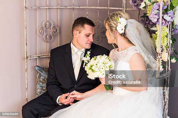 Nice Young Wedding Couple Stock Photo - Download Image Now - Adult, Beautiful People, Blond Hair