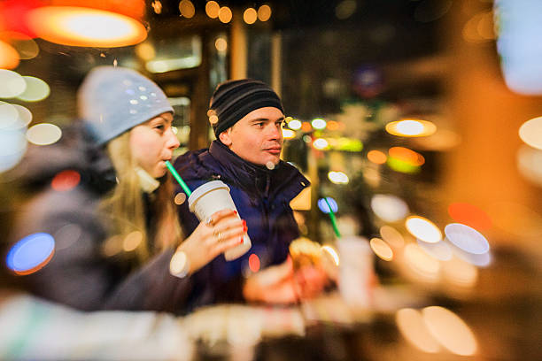 istock Man and women in the cafe 531626121