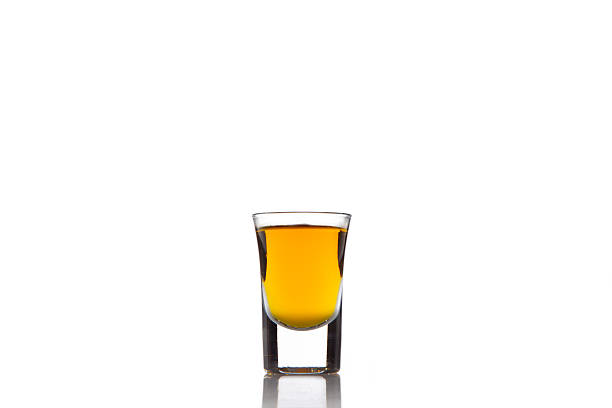 scatto di bourbon - shot glass foto e immagini stock