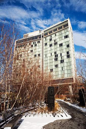 New York City, NY, USA - January 9, 2015: View of the Standard Hotel on the High Line.