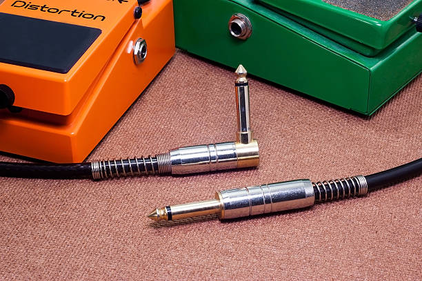 istock Effects  Guitar Orange & green with Cable guitar 531629717
