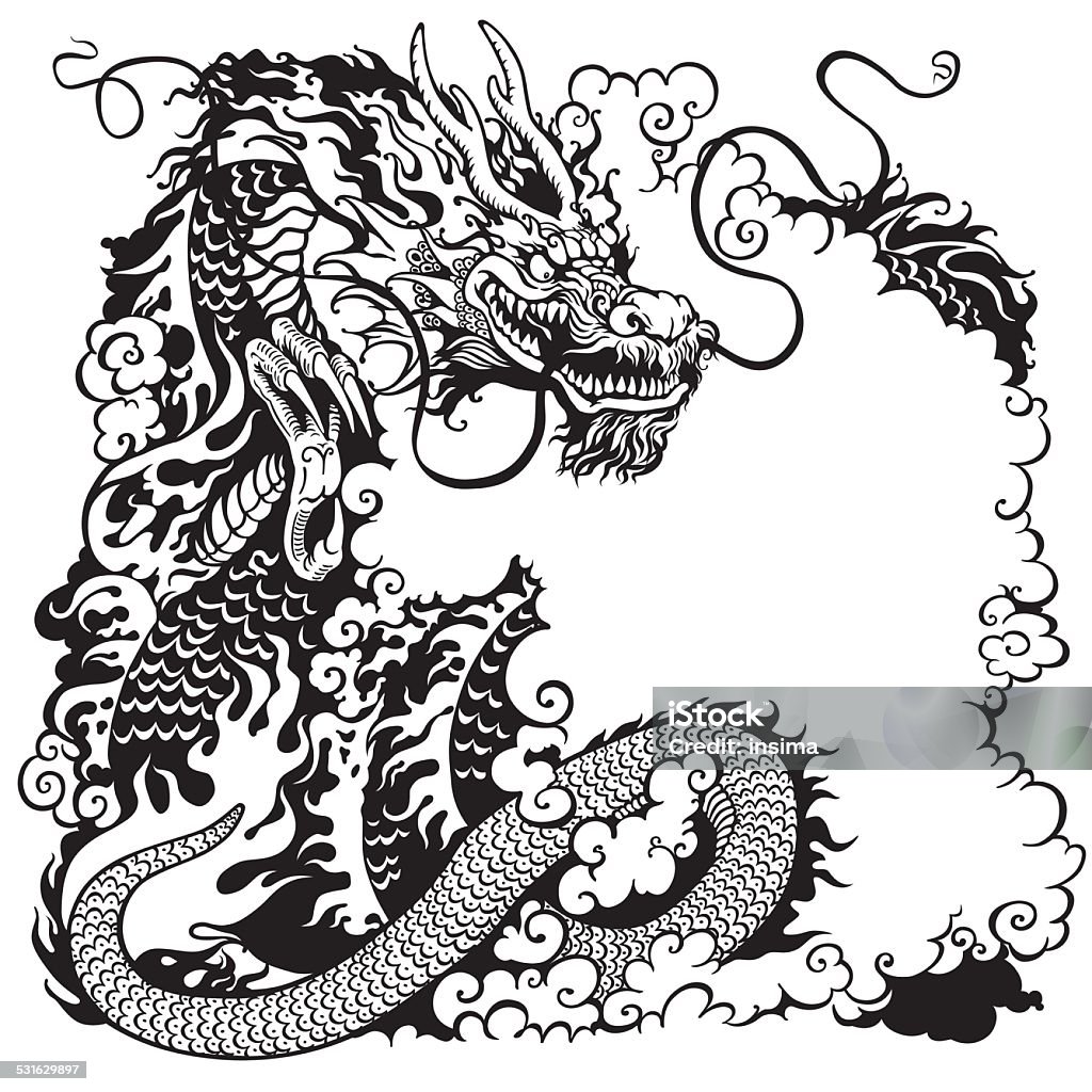 Trung Quốc Rồng Đen Trắng Hình minh họa Sẵn có - Tải xuống Hình ...