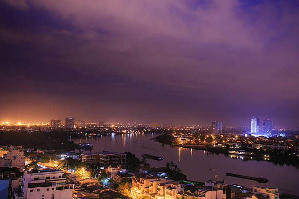 istock Ho Chi Minh City Saigon River at night 531629995